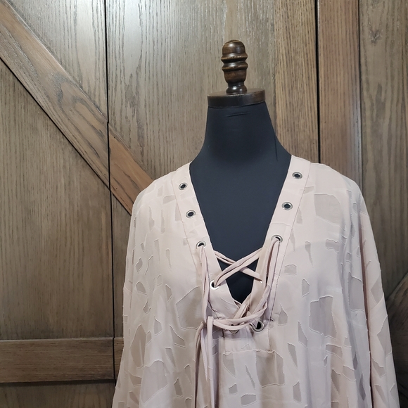 IRO Pink Ruffled Tiered Long Sleeve Dress - Picture 4 of 4